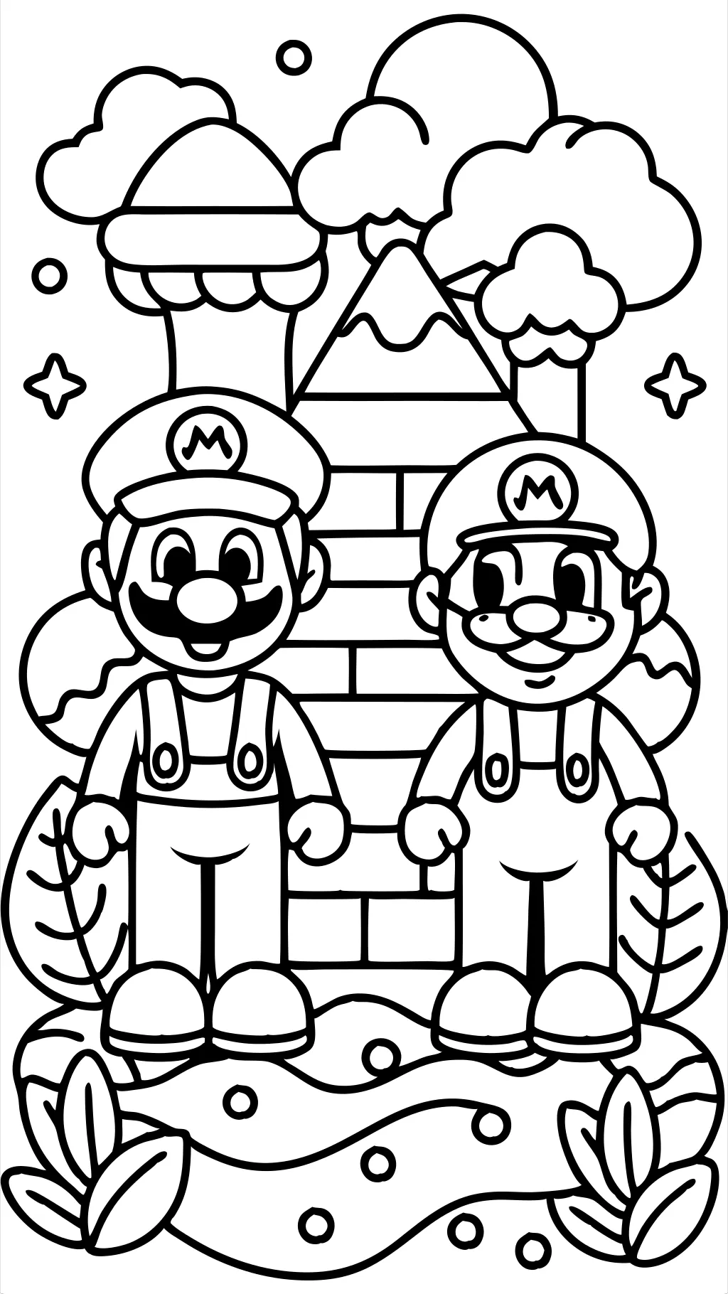 Páginas para colorear de Mario Bro